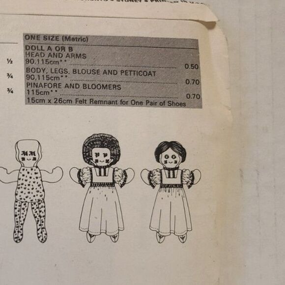 Butterick Sewing Pattern #4314 , Bonnie's Bundles 19" Dolls and Clothes - Picture 5 of 5